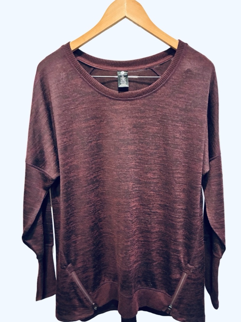 Active Life dark purple long sleeve athletic top women XXL